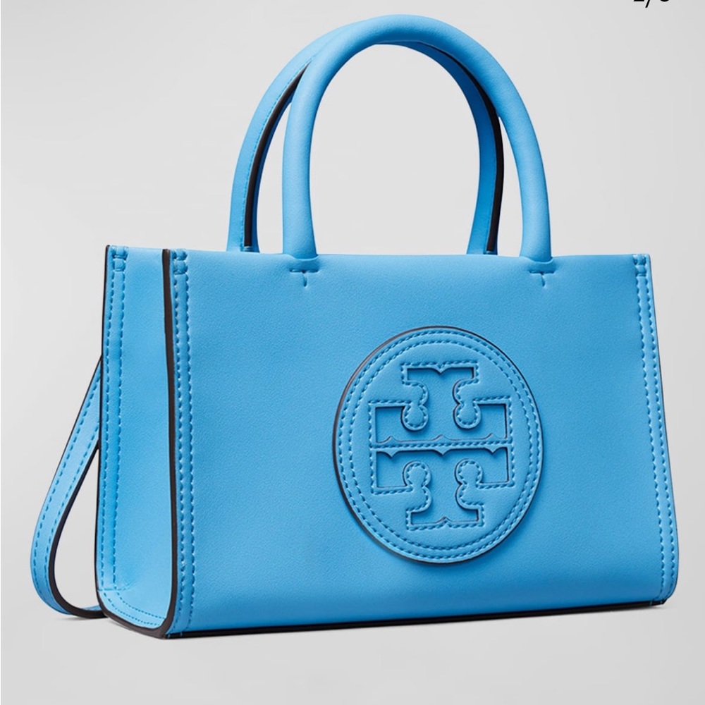 New✨authentic tory burch Ella bio mini tote (blue azure) crossbody - Picture 11 of 15